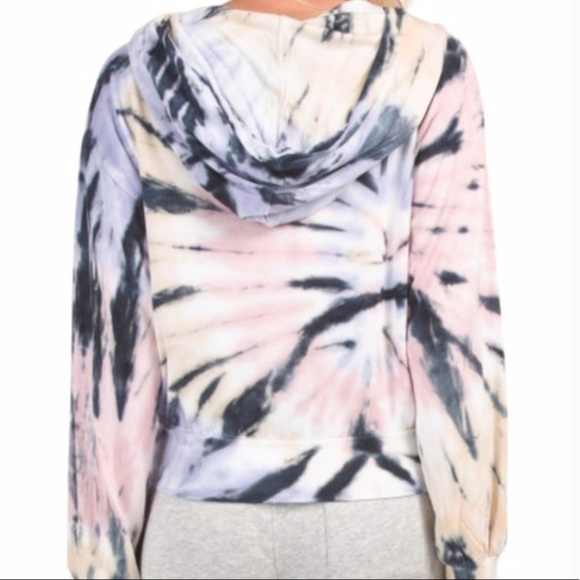YOUNG FABULOUS & BROKE NWT Tie Dye Kelly Hoodie Size XS in Spiral Pink Lavender - Picture 9 of 16